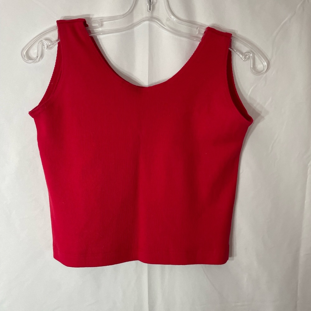Vintage Huntington Ridge Women’s Red Crop Tank Size Medium